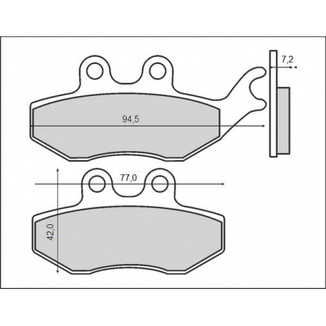 BRENTA KLOCKI HAMULCOWE KH374 RIEJU 50/125, PRZÓD