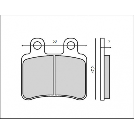 BRENTA KLOCKI HAMULCOWE KH350 DERBI/HM/PEUGEOT/MBK/YAMAHA/RIEJU/CPI, PRZÓD
