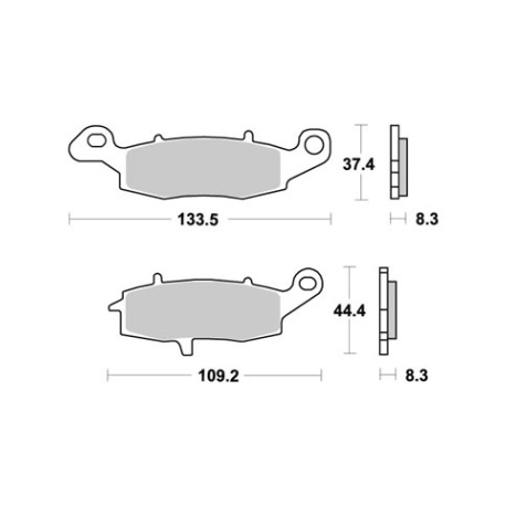 BRENTA KLOCKI HAMULCOWE KH231 PRAWY PRZÓD+TYŁ