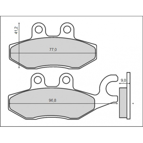 BRENTA KLOCKI HAMULCOWE KH418 PIAGGIO 125/250/300/350/400/500