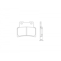 BRENTA KLOCKI HAMULCOWE KH432 APRILIA 125/750/850, YAMAHA YZF 125R, MT125`14-16, PRZÓD