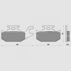 BRENTA KLOCKI HAMULCOWE KH307 (YFM 400/450 TYŁ)
