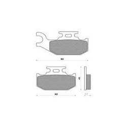 BRENTA KLOCKI HAMULCOWE KH413 SUZUKI BURGAMN 125 07-18, LTA-ATV