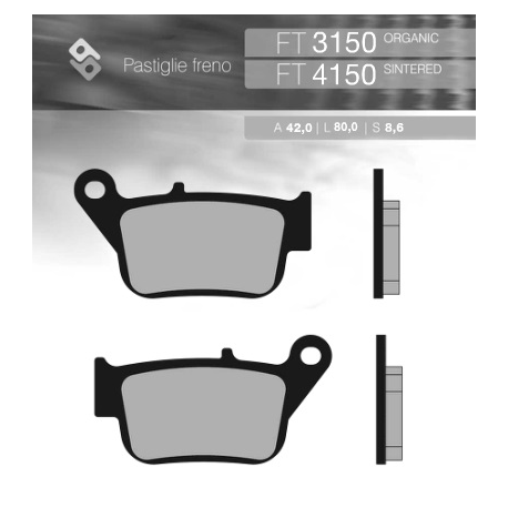 BRENTA KLOCKI HAMULCOWE KH678 YAMAHA YP 250R X-MAX '14-'16 TYŁ