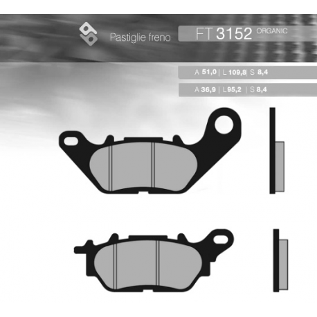 BRENTA KLOCKI HAMULCOWE KH464 YAMAHA YBR 125 '06-'15 PRZÓD