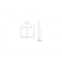 BRENTA KLOCKI HAMULCOWE KH283 / KH423 SPIEK METALICZNY (ZŁOTE)