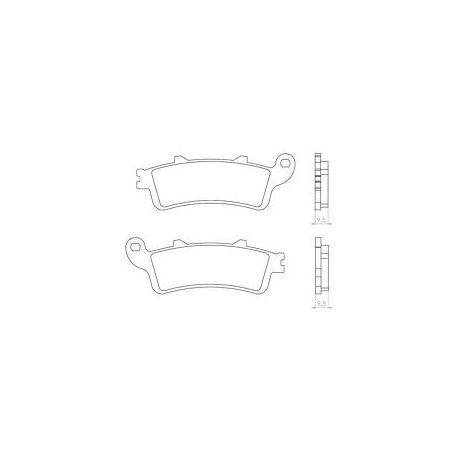 BRENTA KLOCKI HAMULCOWE KH281 / KH261 SPIEK METALICZNY (ZŁOTE) (GRUBOŚĆ 9,5MM)