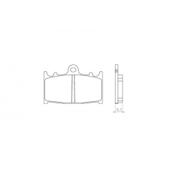 BRENTA KLOCKI HAMULCOWE KH158 SPIEK METALICZNY (ZŁOTE) PRZÓD