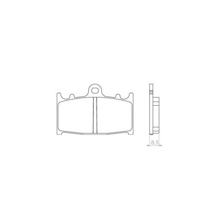 BRENTA KLOCKI HAMULCOWE KH158 SPIEK METALICZNY (ZŁOTE) PRZÓD