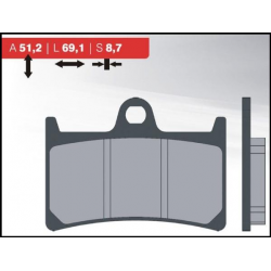 BRENTA KLOCKI HAMULCOWE KH252 / KH380 SPIEK METALICZNY (ZŁOTE)