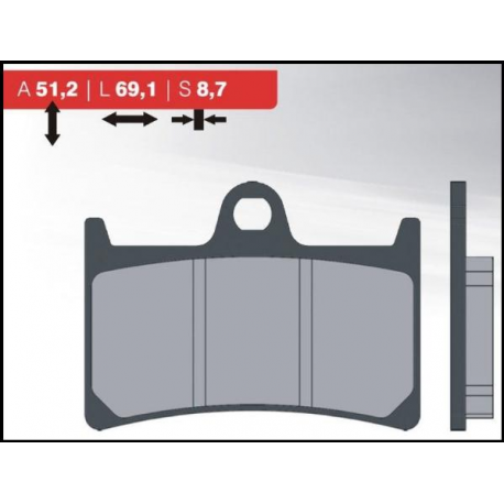 BRENTA KLOCKI HAMULCOWE KH252 / KH380 SPIEK METALICZNY (ZŁOTE)