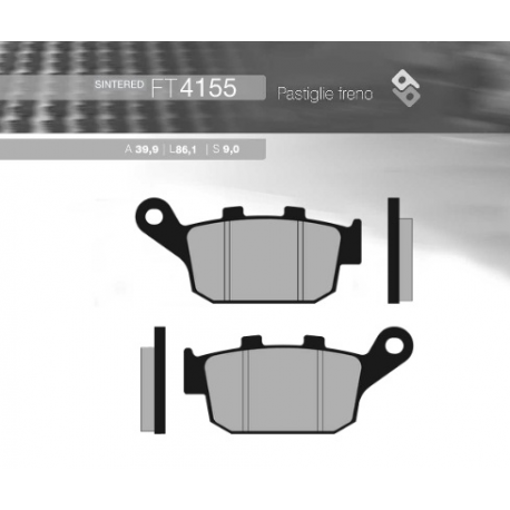BRENTA KLOCKI HAMULCOWE KH496 SPIEK METALICZNY (ZŁOTE) HONDA CB 500R/X '13-'16, CB 650F '14-'16, CBR 650/CTX 700 TYŁ