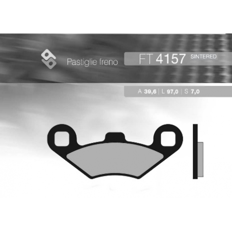 BRENTA KLOCKI HAMULCOWE KH159 SPIEK METALICZNY (ZŁOTE) POLARIS (39,6X97X7)