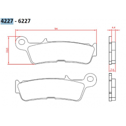 BRENTA KLOCKI HAMULCOWE SPIEK METALICZNY (ZŁOTE) YAMAHA YZ 450 '20-, PRZÓD
