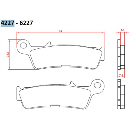 BRENTA KLOCKI HAMULCOWE SPIEK METALICZNY (ZŁOTE) YAMAHA YZ 450 '20-, PRZÓD