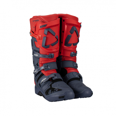 LEATT (NOWOŚĆ 2023) BUTY CROSS 4.5 ENDURO BOOTS RED KOLOR GRANATOWY/CZERWONY FLUO ROZMIAR 40.5 / 25.5 cm