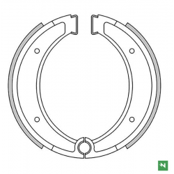 NEWFREN 2022/10 SZCZĘKI HAMULCOWE PRZÓD/TYŁ HUSQVARNA AE 500 '84-, CR 125 '81-'84, CR 240/250/390, CR 430 '81-'81, CR 490 '83-,