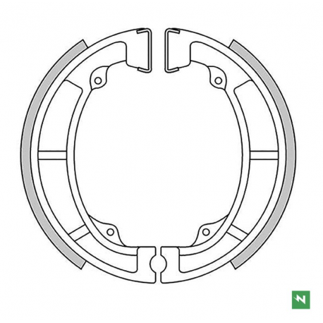NEWFREN 2022/10 SZCZĘKI HAMULCOWE PRZÓD KAWASAKI KDX 175 '80-'82, KE 125/175 '76-'85, KL 250 '80-'84, KLX 250 '79-'80, KX 125 '7