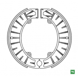 NEWFREN 2022/10 SZCZĘKI HAMULCOWE PRZÓD/TYŁ KTM MX 250 '82, TYŁ KTM GS 175 '77-'82 (181X25MM)