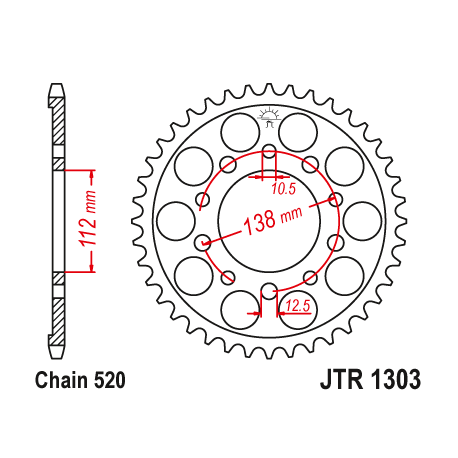 JT ZĘBATKA TYLNA 4384 43 HONDA CBR 600 '91-'98, CBR 600 '11-'14, CBR 900 RR FIREBLADE '93-'98 (JJTR1303.43) (ŁAŃC. 520)