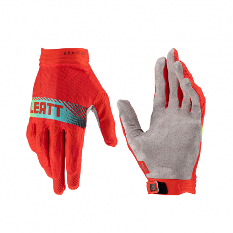 LEATT (NOWOŚĆ 2023) RĘKAWICE MOTO 2.5 X-FLOW GLOVE RED KOLOR CZERWONY/NIEBIESKI ROZMIAR S
