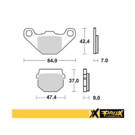PROX 2022/12 KLOCKI HAMULCOWE KH83 KAWASAKI KX 80 '88-'96, KDX 125 '90-'94, KMX 125 '86-'98, SUZUKI RM 80 '86-'01, RM 85 '02-'04