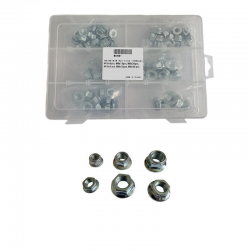 ACCEL 2023/04 KOMPLET (ZESTAW) NAKRĘTEK KOŁNIERZOWYCH ZWYKŁYCH I SAMOKONTRUJĄCYCH M6/M8/M10 (100 SZT.)