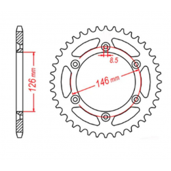 MTX PARTS 2023/03 ZĘBATKA TYLNA 808 44 SUZUKI RM/RMZ (JTR808.44) (ŁAŃC. 520)