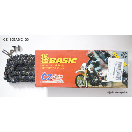 CZ ŁAŃCUCH NAPĘDOWY 420 BASIC (420S) (136 OGNIW) (19,0 KN) + ZAPINKA