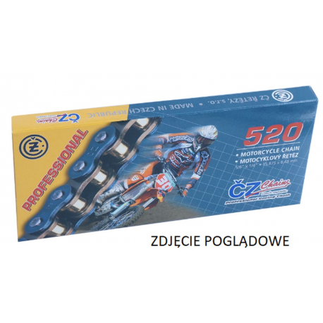 CZ ŁAŃCUCH NAPĘDOWY 520 EC (116 OGNIW) MOTOCROSS DO 550 CCM (38,0 KN) + ZAPINKA