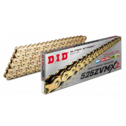 DID 525ZVMX2G&G-88 ŁAŃCUCH ZŁOTY / ZŁOTY (88 OGNIW) X-RING (525ZVMXGB88)(OTWARTY+ ZAKUWKA)