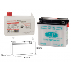 LANDPORT AKUMULATOR 12N5,5-3B 12V 5,5AH 138X61X131 OBSŁUGOWY - ELEKTROLIT OSOBNO (4) UE2019/1148