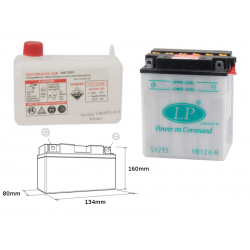LANDPORT AKUMULATOR YB12A-B 12V 12AH 134X80X160 OBSŁUGOWY - ELEKTROLIT OSOBNO (4) UE2019/1148