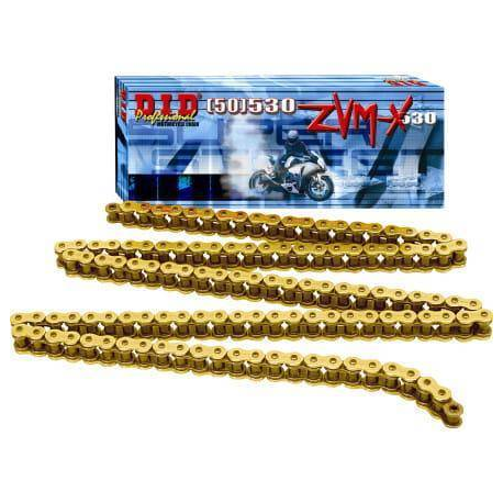 DID 50(530)ZVMXG&G-104 ŁAŃCUCH ZŁOTY / ZŁOTY (104 OGNIW) X-RING (50ZVMXGG104)(50ZVMXGB-104)(OTWARTY + ZAKUWKA) (50ZVMXGG-104) -