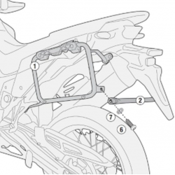 KAPPA 2023/08 STELAŻ KUFRÓW BOCZNYCH MONOKEY HONDA XL 750 Transalp (2023) - RÓWNIEŻ POD KUFRY MONOKEY RETRO-FIT K-VENTURE ALU OR