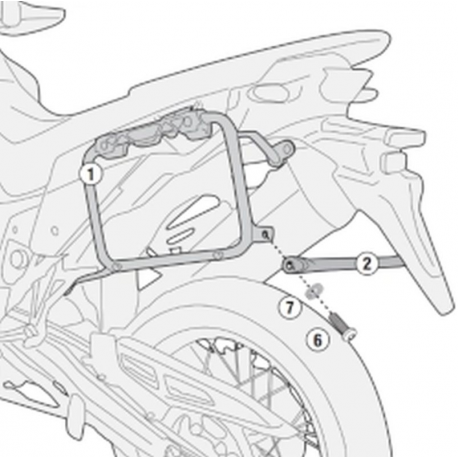 KAPPA 2023/08 STELAŻ KUFRÓW BOCZNYCH MONOKEY HONDA XL 750 Transalp (2023) - RÓWNIEŻ POD KUFRY MONOKEY RETRO-FIT K-VENTURE ALU OR