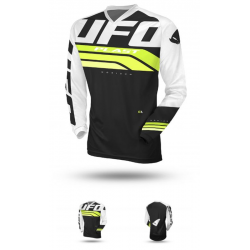 UFO 2023/07 KOSZULKA HORIZON JERSEY CROSS KOLOR CZARNY BIAŁY ŻÓŁTY FLUO ROZMIAR XXXL - UFO KOLEKCJA 2024