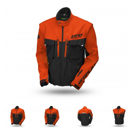 UFO 2023/07 KURTKA TAIGA ENDURO (ODPINANE RĘKAWY) KOLOR POMARAŃCZOWY/CZARNY ROZMIAR XL - UFO KOLEKCJA 2024
