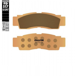 GALFER KLOCKI HAMULCOWE KH676 YAMAHA YXE 1000 WOLVERINE '21-'23 YXZ 1000 '16-'23 SPIEK METALICZNY (ZŁOTE) PRZÓD