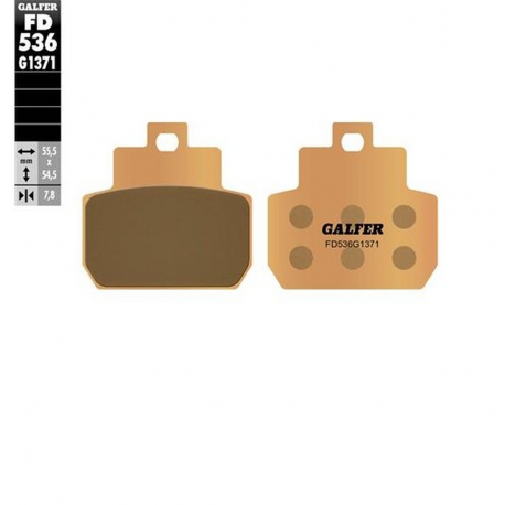 GALFER KLOCKI HAMULCOWE KH425 PIAGGIO MP 3 125/250 '08-'08 X8 125/200/250 '04- X9 250 '04- SPIEK METALICZNY (ZŁOTE) TYŁ