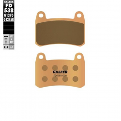 GALFER KLOCKI HAMULCOWE KH658 BENELLI 251S '20-'23 302S/R '17-'23 TRK 251/302 '20-'23 SPIEK METALICZNY (ZŁOTE) PRZÓD