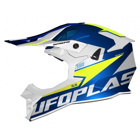 UFO 2023/07 KASK INTREPID CROSS KOLOR NIEBIESKI/BIAŁY/ŻÓŁTY FLUO ROZMIAR M - UFO KOLEKCJA 2024
