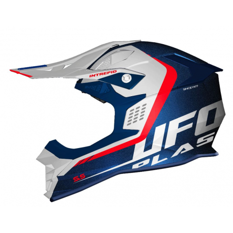 UFO 2023/07 KASK INTREPID CROSS KOLOR BIAŁY/NIEBIESKI/CZERWONY FLUO ROZMIAR S - UFO KOLEKCJA 2024