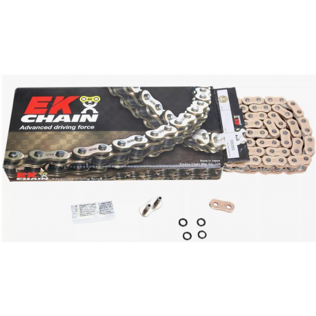EK ŁAŃCUCH ZVX3 ULTRA SPORT NX-RING 120 OGNIW KOLOR ZŁOTY (DO 1300CCM) (45,8KN) (MADE IN JAPAN) (ZAKUWKA)