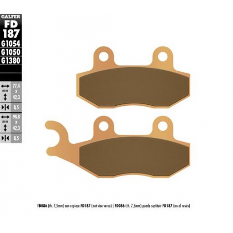 GALFER KLOCKI HAMULCOWE KH228 SPIEK METALICZNY