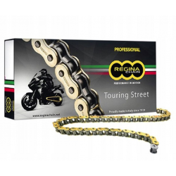 REGINA 2024/02 ŁAŃCUCH NAPĘDOWY 520ZRT (116OGNIW) Z-RING TOURING-STREET DO 750 CCM ZŁOTY (ZAPINKA+ZAKUWKA) (135ZRT/1008)