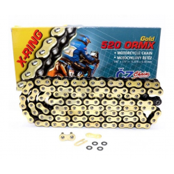 CZ 2024/04 ŁAŃCUCH NAPĘDOWY 520 ORMX (122 OGNIW) ACTIVE RING (X-RING) ZŁOTY DO 600 CCM (ENDURO) (34,5 KN) + ZAPINKA