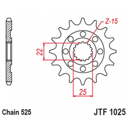JT 2024/03 ZĘBATKA PRZEDNIA 2354 15 ROYAL ENFIELD HIMALAYAN 411 '16-'22, SCRAM 411 '22-'23, CINTINENTAL / INTERCEPTOR 650 '19-'2