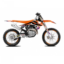BLACKBIRD KOMPLET NAKLEJEK (OKLEIN) KTM SX/SX-F '19-'22, EXC/EXC-F '20-'23 DREAM 5 KOLOR POMARAŃCZOWY CZARNY