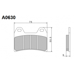 NISSIN KLOCKI HAMULCOWE KH244 PREMIUM SEMI-METALLIC (SPIEK METALICZNY) (ECE R90) (MADE IN JAPAN) (2P-270NS)